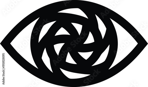 Mysterious spiral pattern within an eye design symbolizing insight and perception Vector