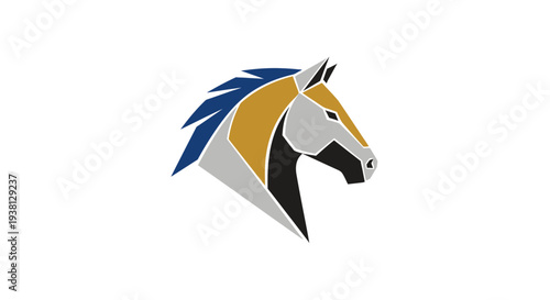 Majestic Horse Head Emblem - Strength and Freedom Symbol
