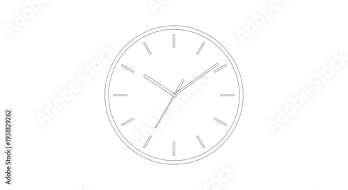 Minimalist Wall Clock Showing Approximately Ten Twenty Three Time