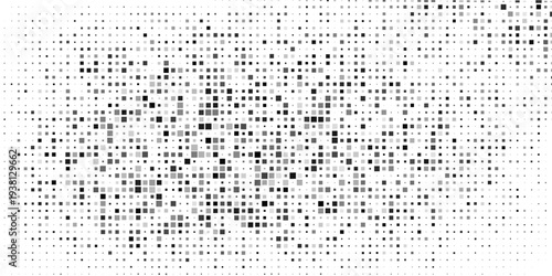Modern meshhed rectangle halftone gradient texture. Vanishing polka dot background. Repeating dots gradation art modern abstract
