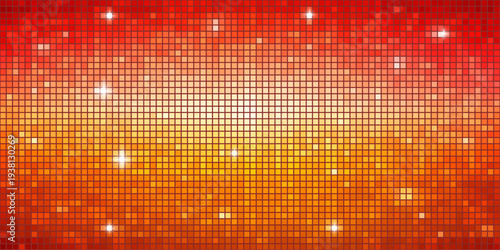 Sequin pink disco mosaic tile background with glitter sparkle light gradient