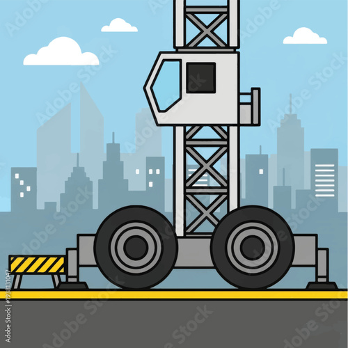 Wallpaper Mural Crane Machine Heavy Equipment Construction Site. Torontodigital.ca