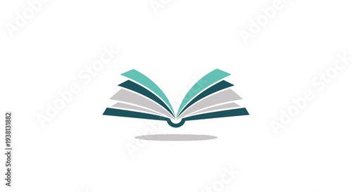 Open Book with Spreading Pages, Education and Knowledge Concept