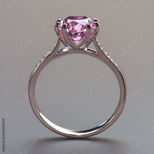 An isolated close up pink diamond ring jewelry accessories engagement.