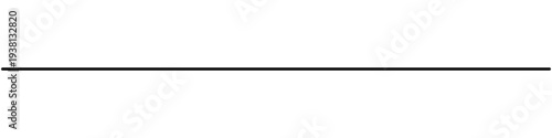 A minimalist thin horizontal black line on a white background. A vector element that can be used as a divider or underline in graphic design.