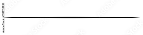 A minimalist horizontal black line that tapers towards both ends. The vector element has the shape of an elongated sharp rhombus or a stylized divider.