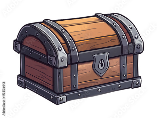 Trunk Chest - Versatile Trunk Chest for Storing and Organizing Household Items, Blankets, and Seasonal Decor Isolated on White Background