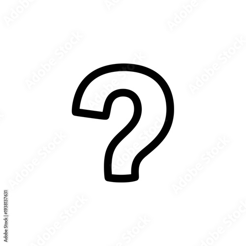 Black Question Mark Icon vector illustration