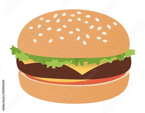 Vegan Burger - Plant-Based Burger - Isolated on White Background