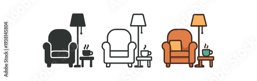 daily routine cozy living room corner with lamp