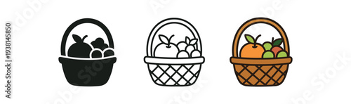 cozy home life basket with fresh fruits