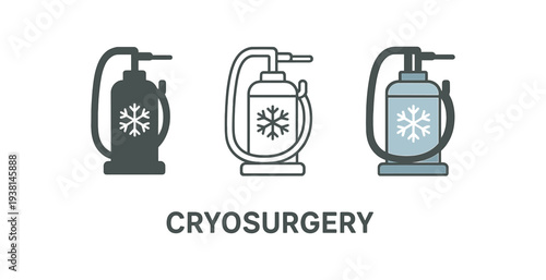 cryosurgery simple desktop cryounit with hose wrapped on side hook