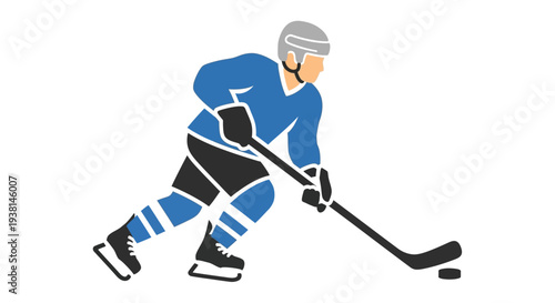 Hockey Player in Action.