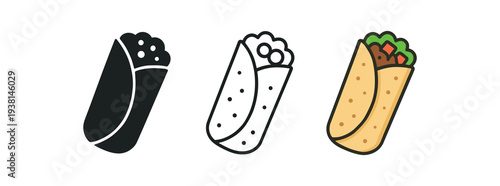 food burrito roll with visible filling