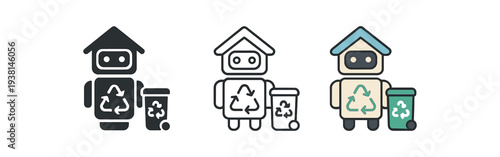 future lifestyle home recycling robot small bin