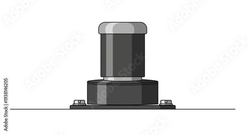 Industrial Metallic Cylindrical Object.