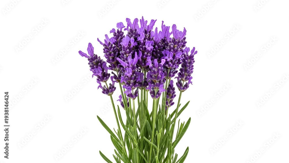 Obraz premium A beautiful bouquet of lavender flowers on transparent background