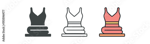 seasonal accessories summer swimsuit folded on shelf