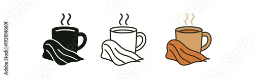 cozy evening routine mug of cocoa and cozy blanket folds