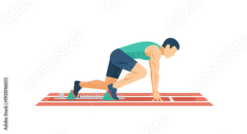 Man in Starting Position.