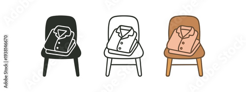 cozy evening routine soft pajamas folded neatly on chair