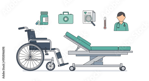 Medical Equipment Illustration.