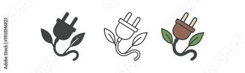 digital detox unplugged icon with nature leaves around wire
