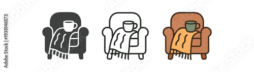 cozy home cozy throw blanket with cup on chair