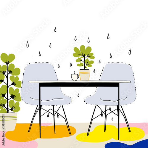Stylish Waterproof Patio Furniture Cover Scene