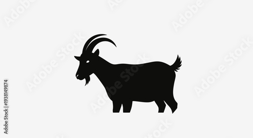 Black Silhouette of a Goat