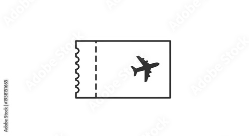 Airplane flight ticket stub travel.