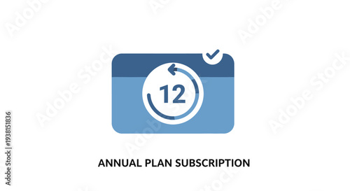 Annual Plan Subscription Service Icon.
