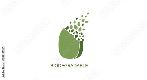 Biodegradable Eco Friendly Green Logo Design.