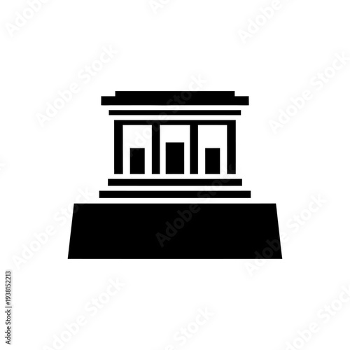 Vat Phou Laos Landmark Architecture Vector Icon