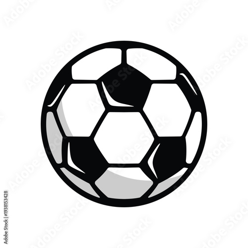 soccer ball icon isolated on white