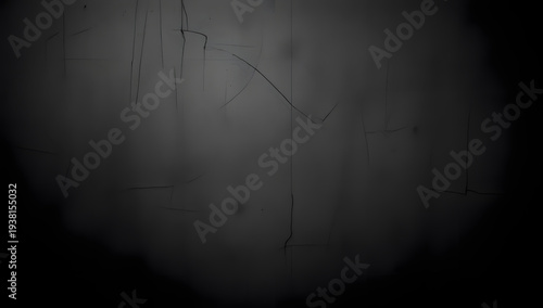 Aerial View of Dark Landscape with Faint Lines and Shapes in the Distance