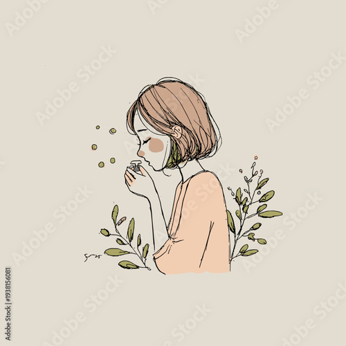 Woman Using Spring Allergy Nasal Spray