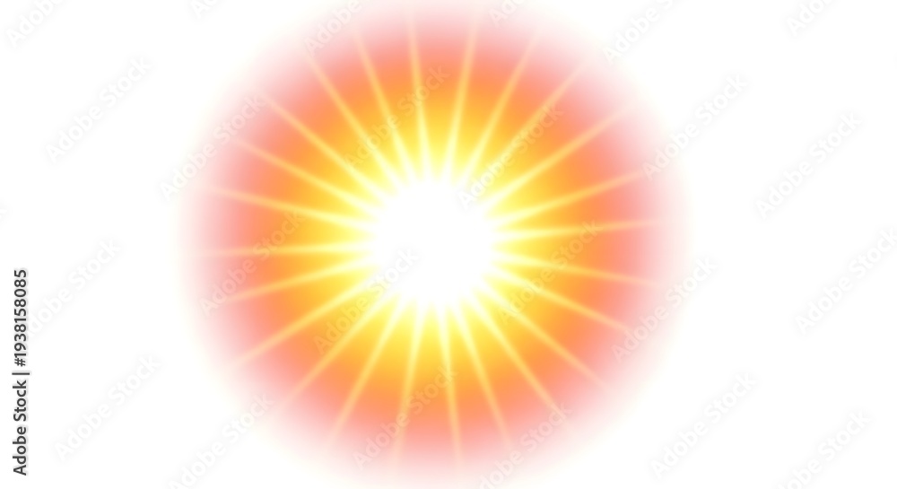 Obraz premium Vibrant light effect background with radiant sunburst