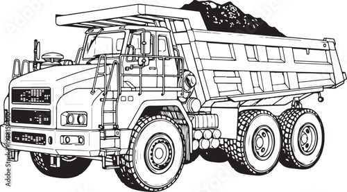 Vector dump truck icon