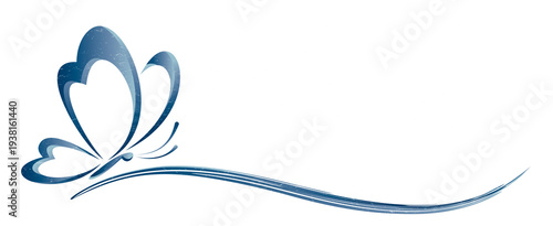 A symbol of the stylized blue butterfly.