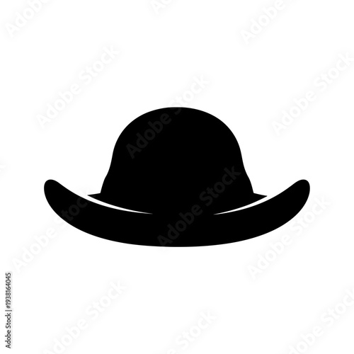 Elegant Black Hat Silhouette - A Stylish Fashion Accessory.