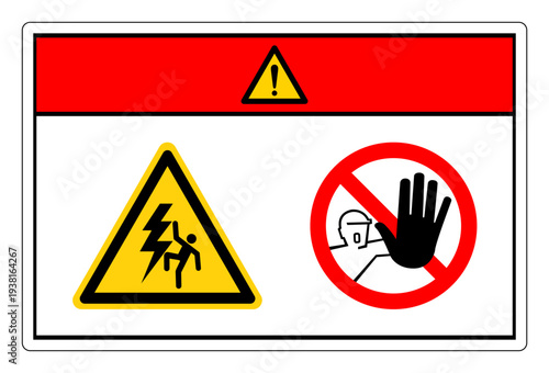 Danger Electrical Hazard Stay Away Symbol Sign ,Vector Illustration, Isolate On White Background Label. EPS10