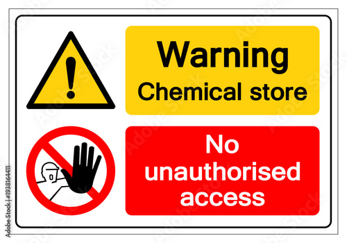 Warning Chemical store Symbol Sign, Vector Illustration, Isolate On White Background Label. EPS10