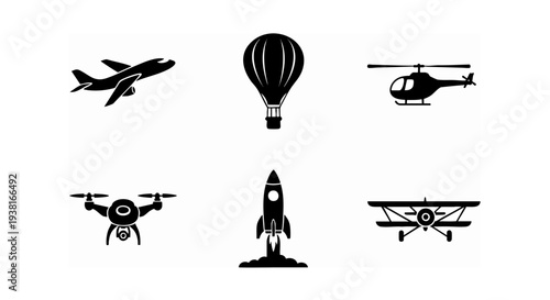 Aircraft Silhouette Icons