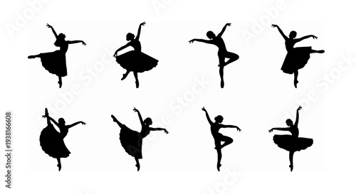 Artistic Dance Movement Silhouettes
