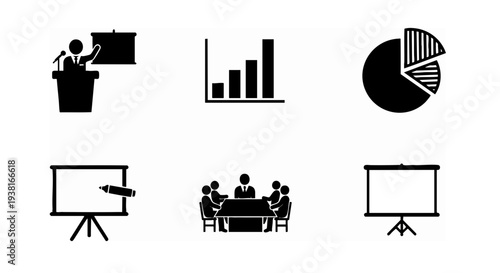 set of business people