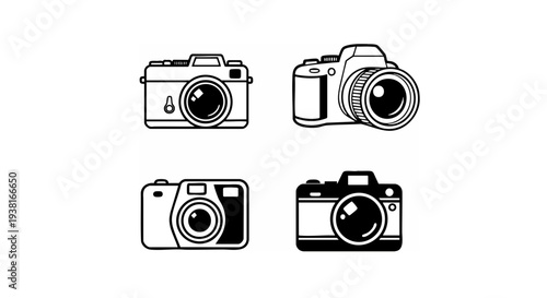 Camera Silhouette Icon Collection