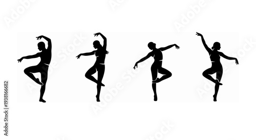silhouette of a dancing