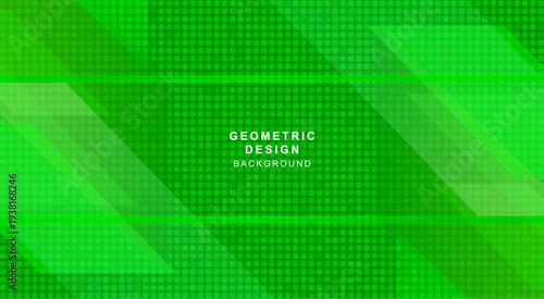 斜線と丸のドットで組み合わせた緑色の幾何学的な背景素材