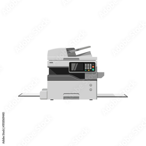 Professional Office Multifunction Photocopy Machine Illustration